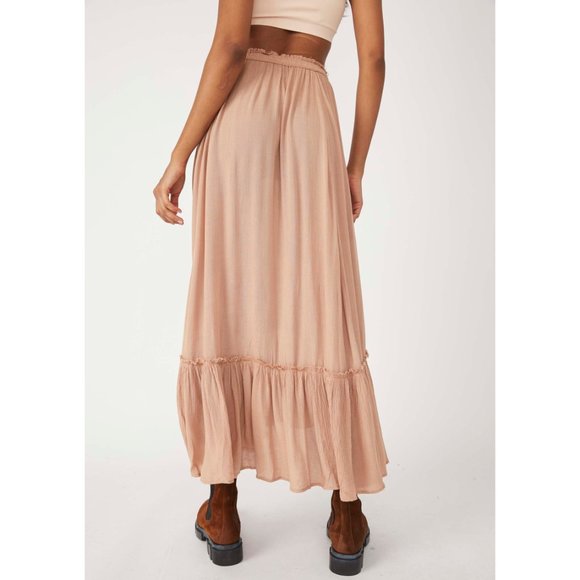 FREE PEOPLE El Sol Convertible Maxi Skirt / Sepia Tone - Picture 4 of 12